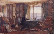 William Gershom Collingwood John Ruskin in his Study at Brantwood Cumbria china oil painting reproduction